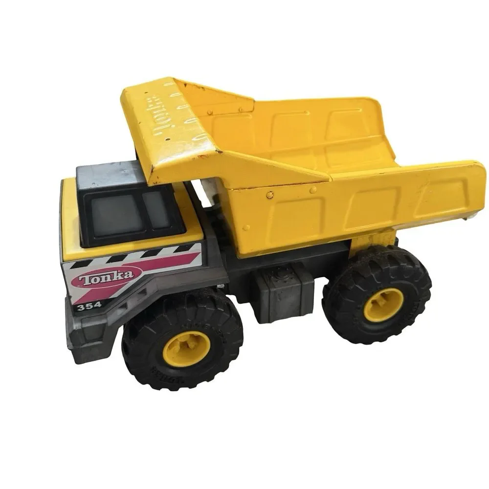 2012 Tonka 354 Large Yellow Dump Truck Metal Pressed Steel Hasbro Toy